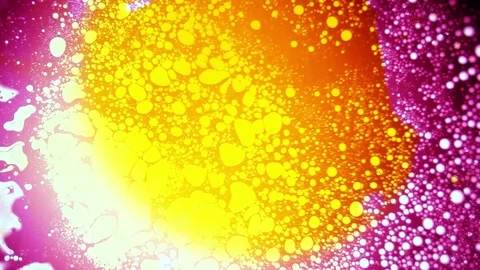 Absract liquid red pattern with yellow in senter and sptted red background Stock Footage 124285531