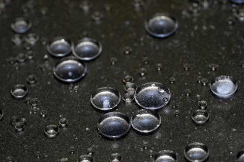 Absract Oil Bubble on a Clear Background Stock Photos