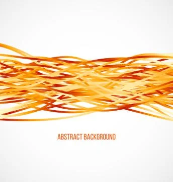 Absract orange background with horizontal lines Stock Illustration