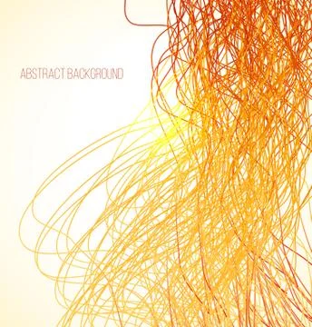 Absract orange bright background with lines Stock Illustration