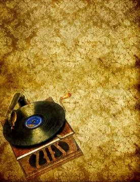 Absract retro musical notes wallpaper. Stock Illustration