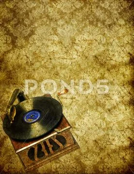 Absract retro musical notes wallpaper. Stock Photos