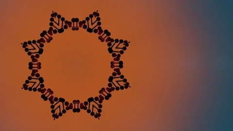 Absract visualization of 3D Animation DNA Molecule structure in flame, infected Stock Footage 130961493