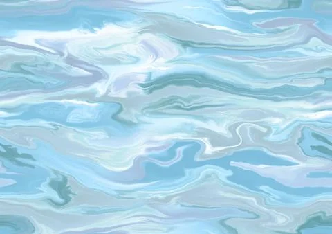 Absrtact Horizon Seamless Pattern with Liquid Acrylic Effect Stock Illustration