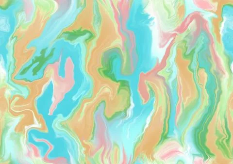 Absrtact Vertical Seamless Pattern with Liquid Acrylic Effect Stock Illustration