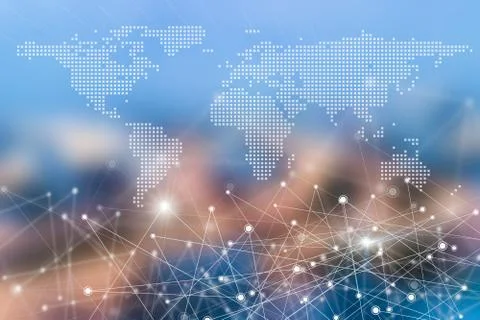 Abstackt technology background concept internet and element technology Stock Photos