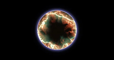 Abstact background with glowing circle. Magic sphere with fractal effect. Stock Footage 121123836