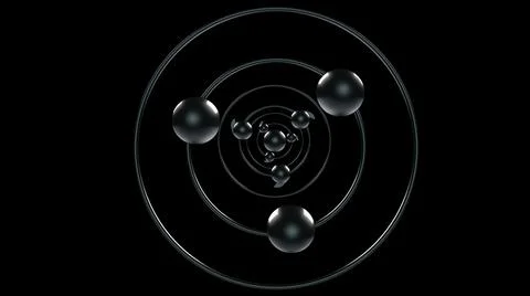 Abstact background from moving balls. 3D rendering Stock Illustration
