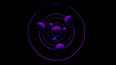 Abstact background from moving balls. 3D rendering 스톡 일러스트