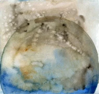 Abstact background with a planet looking stain Stock Illustration