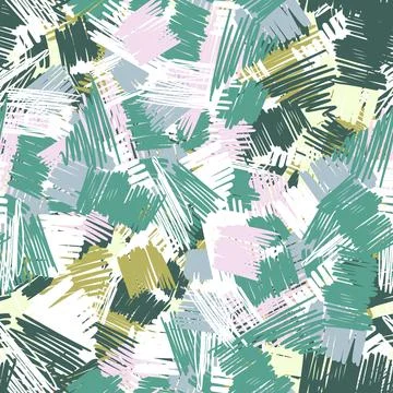 Abstact brush strokes seamless pattern. Cross Hatching. Urban wallpaper. Grun Stock Illustration