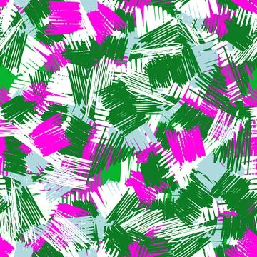 Abstact brush strokes seamless pattern. Cross Hatching. Urban wallpaper. Grun Stock Illustration