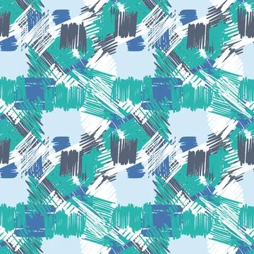 Abstact brush strokes seamless pattern. Cross Hatching. Urban wallpaper. Grun Stock Illustration
