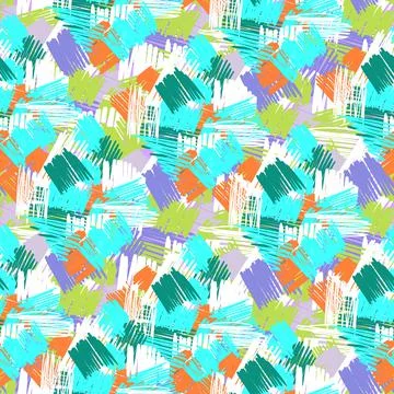 Abstact brush strokes seamless pattern. Cross Hatching. Urban wallpaper. Grun Stock Illustration