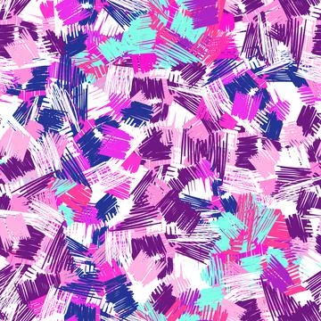 Abstact brush strokes seamless pattern. Cross Hatching. Urban wallpaper. Grun Stock Illustration