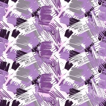 Abstact brush strokes seamless pattern. Cross Hatching. Urban wallpaper. Grun 库存插图