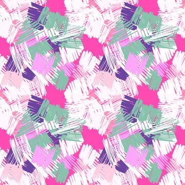 Abstact brush strokes seamless pattern. Cross Hatching. Urban wallpaper. Grun Stock Illustration