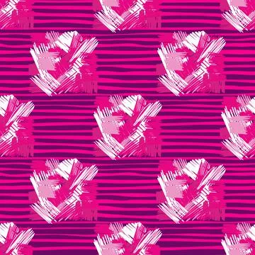 Abstact brush strokes seamless pattern. Cross Hatching. Urban wallpaper. Grun Stock Illustration