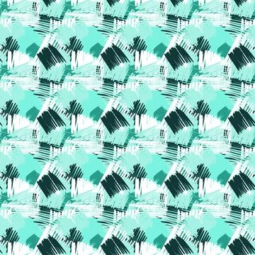 Abstact brush strokes seamless pattern. Cross Hatching. Urban wallpaper. Grun Stock Illustration