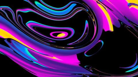 Abstact creative fluid chrome colors backgrounds. Trendy Vibrant Fluid Colors Stock Illustration