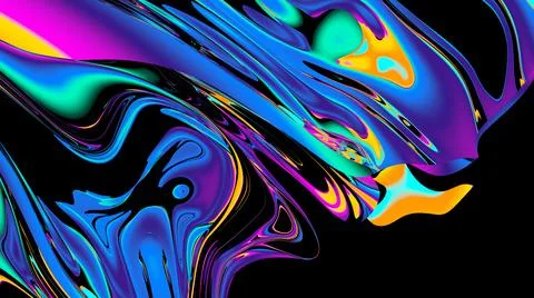 Abstact creative fluid colors backgrounds. Trendy Vibrant Fluid Colors. 3d re Stock Illustration
