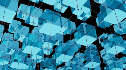 Abstact cubes loop version 01 Stock Footage 50962540