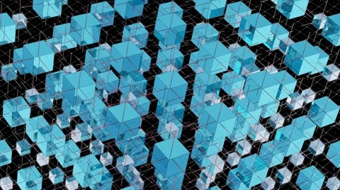 Abstact cubes loop version 02 Stock Footage 50893701