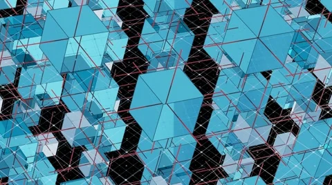 Abstact cubes loop version 04 Stock Footage 50747673