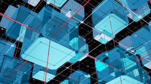Abstact cubes loop version 05 Stock Footage 50636215