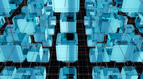 Abstact cubes loop version 06 Stock Footage 50600467