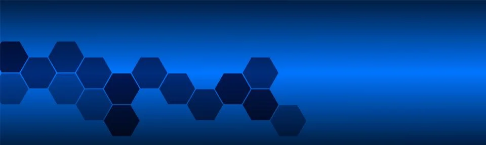 Abstact header with blue polygons. Vector banner for website and presentation Illustrazione stock