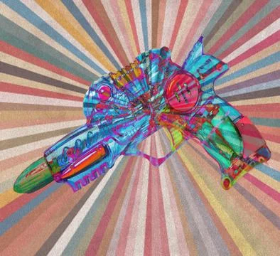 Abstact laser gun Stock Illustration