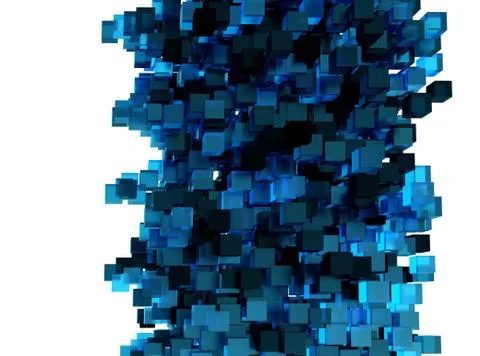 Abstact modern background with cubes. 3d rendering 스톡 일러스트