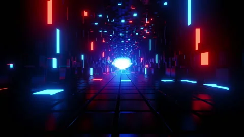 Abstact Neon Tunnel 03 Video stock 242557685