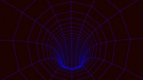 Abstact network tunnel grid, 4K, blue and black seamless loop. Stock Footage 121126367