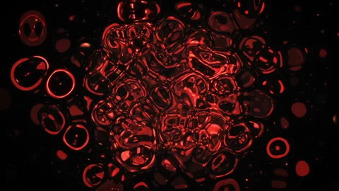 Abstact Orange Cells Stock Footage 240895294