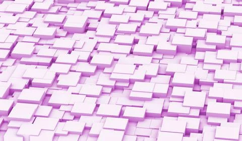 Abstact purple modern architecture background with white cubes on the wall. 3D 스톡 일러스트