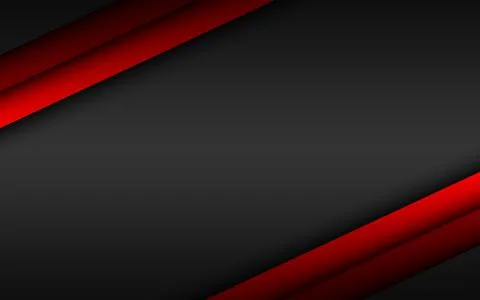 Abstact red line vector background. Overlap layers on black background Stock Illustration