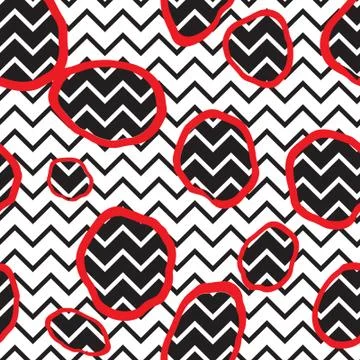 Abstact seamless pattern. Dot and zig-zag line backdop. Stock Illustration