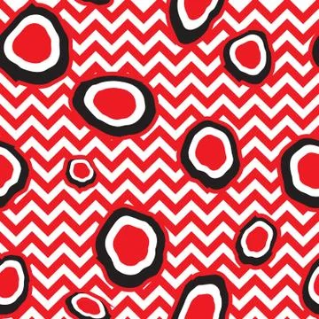 Abstact seamless pattern. Dot and zig-zag line backdop. Illustrazione stock