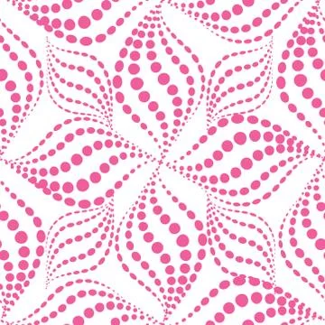 Abstact seamless pattern. Dotted line swirl texture. Dot ornament Stock Illustration