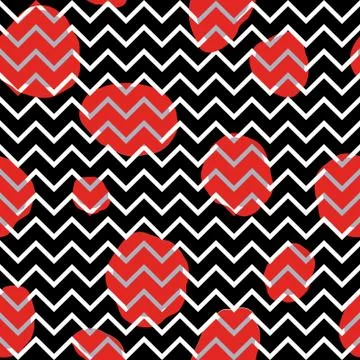 Abstact seamless pattern. Dotted line texture. Dot and zig-zag l Stock Illustration