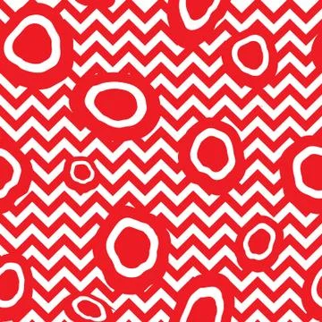 Abstact seamless pattern. Dotted line texture. Dots zig-zag lines Stock Illustration