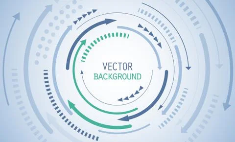 Abstact technology vector banner with arrow shape. Stock Illustration