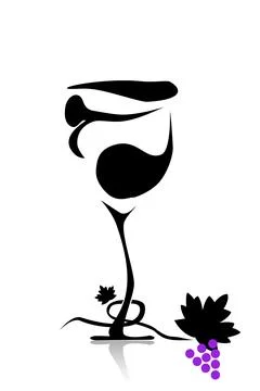 Abstact wine glass Stock Illustration