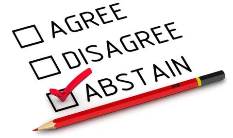 Abstain. Selecting an item in the survey Stock Illustration