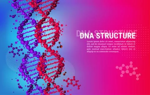 Abstarct DNA structure background template with vivid colors for presentation イラスト素材