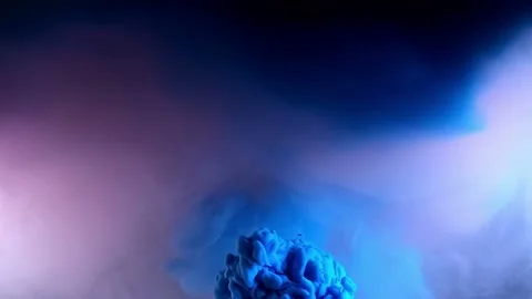 Abstarct Ink drops in water slow motion, color mixing in the water Video stock 101071043