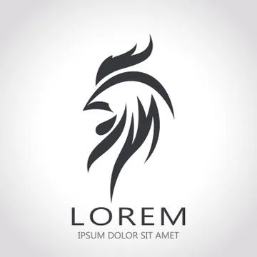 Abstarct rooster Logo template Ilustração Stock