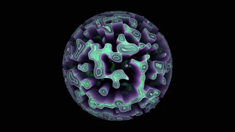 Abstr Sphere 4K with Alfa Video stock 199928073